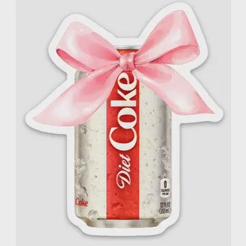 Diet Coke Bow Sticker