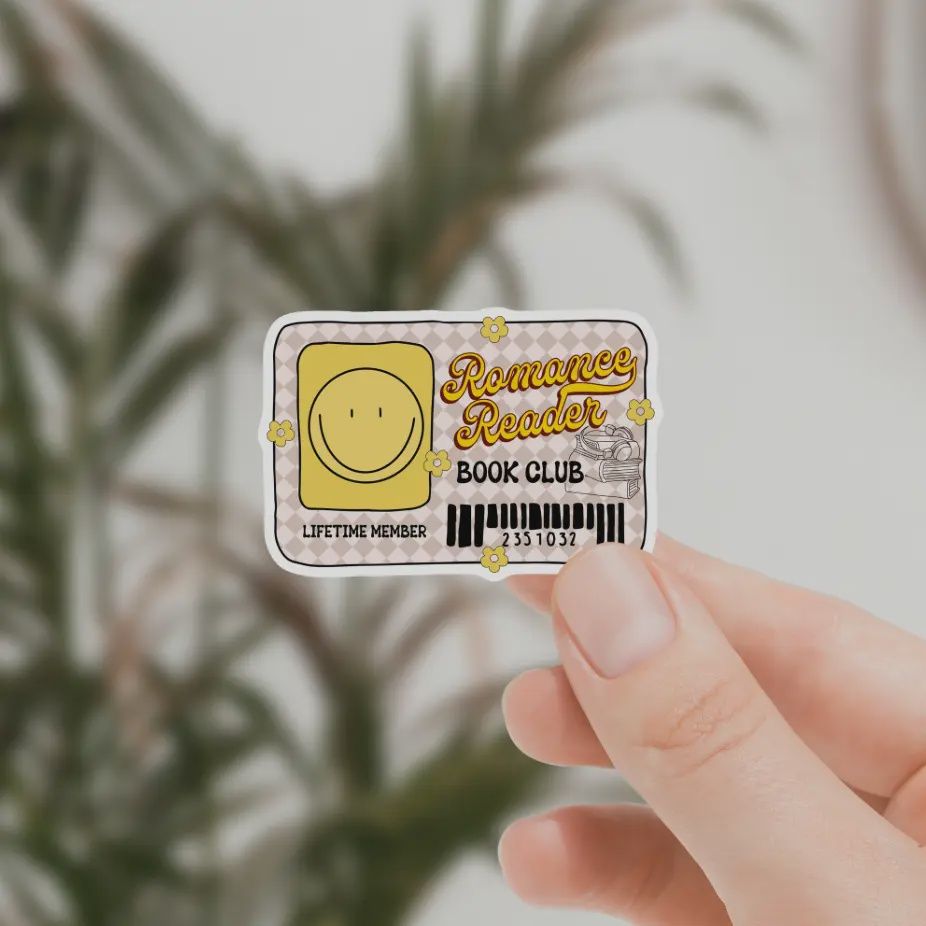Romance Reader Book Club Bookish Waterproof Sticker
