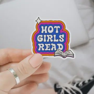 Hot Girls Read Books Waterproof Sticker
