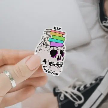 RIP Read In Peace Bookish Waterproof Sticker
