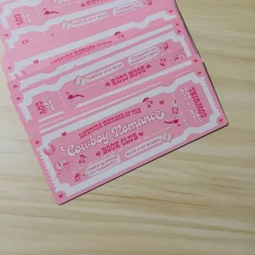 Cowboy Romance Book Club Ticket Bookmark