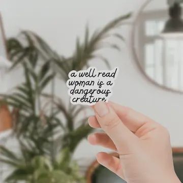 Well Read Woman Waterproof Sticker