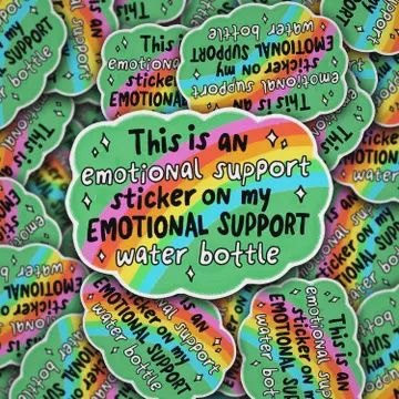 Vinyl Decal Emotional Support Sticker