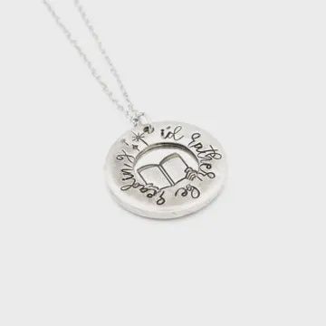 I&#39;d Rather Be Reading Necklace