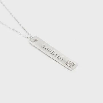 Bookish Book Lover Pewter Necklace