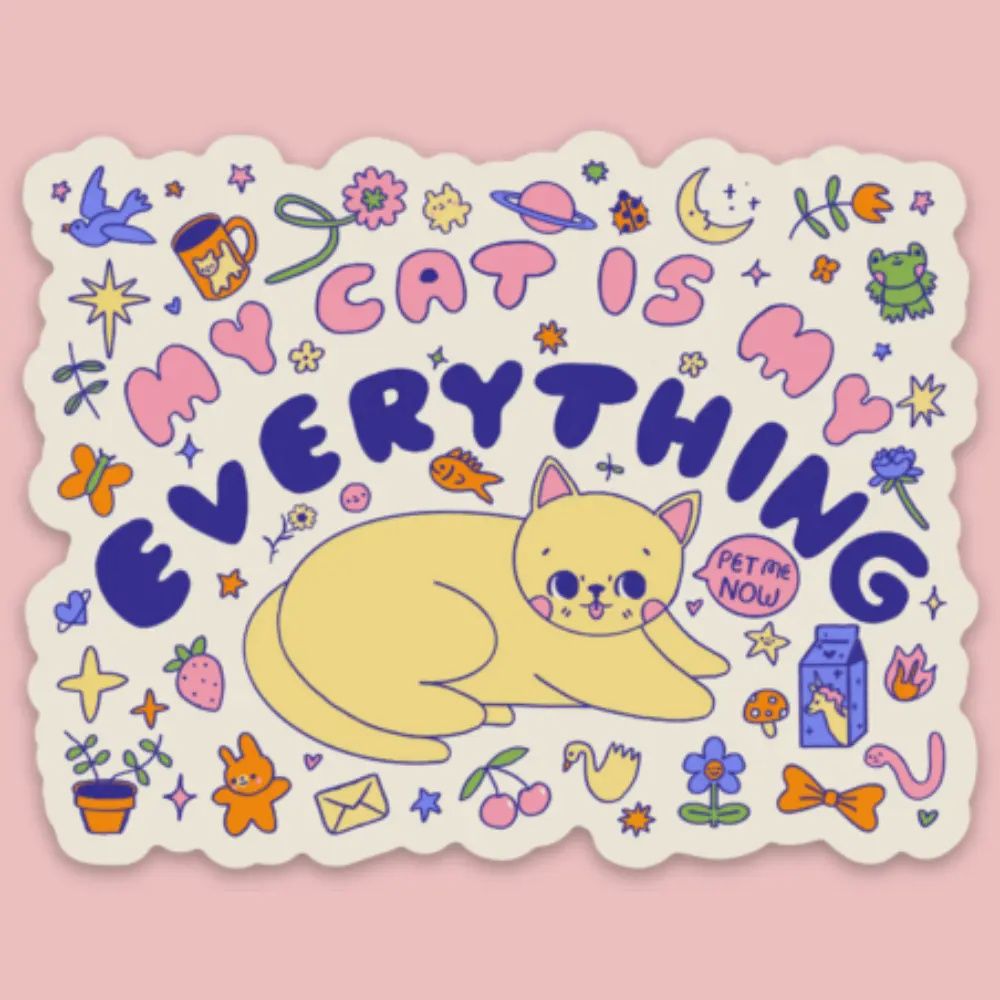 My Cat is My Everything Sticker