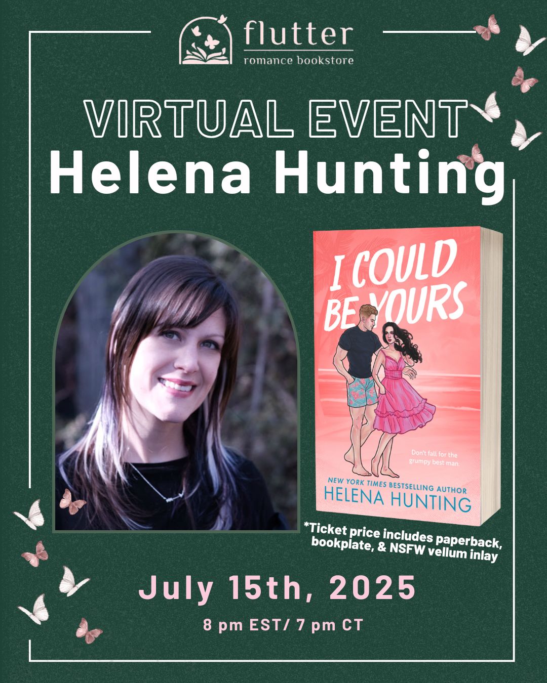 Helena Hunting I Could Be Yours Virtual Event Plus Signed Bookplate (7/15/25)