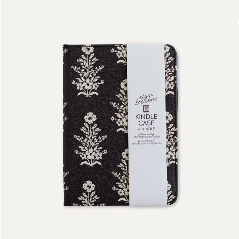 Midnight Damask Kindle Case (6” Basic)