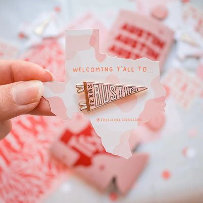 Austin Texas Pennant Enamel Pin