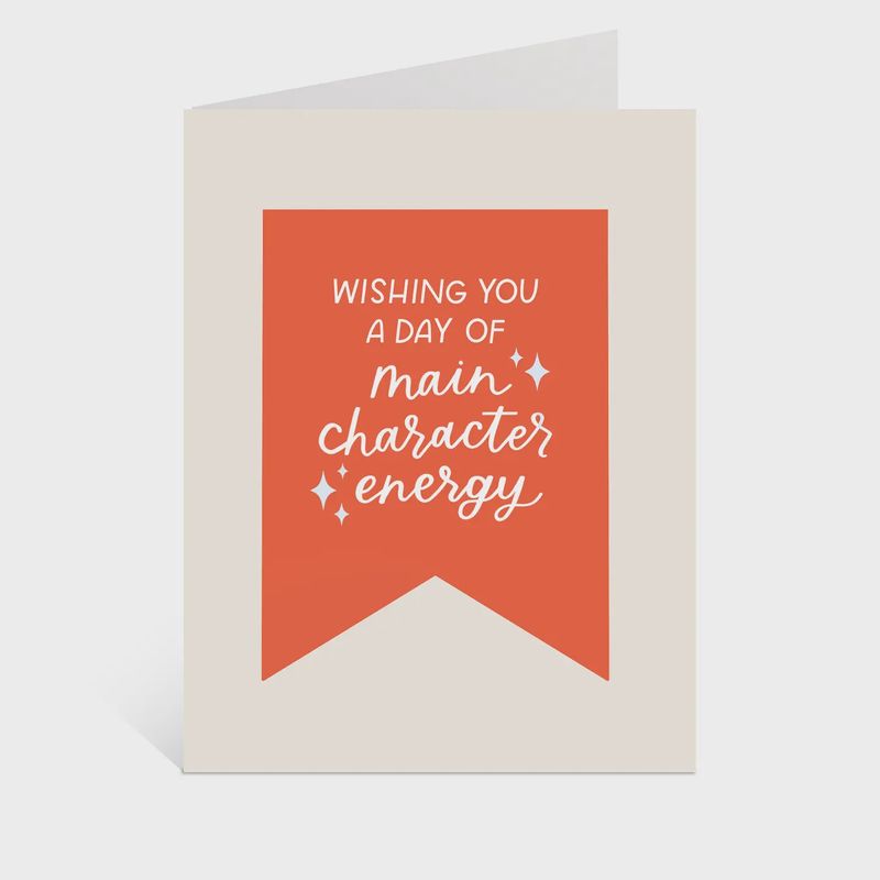 Main Character Energy Birthday Card | Book Lover Gift Ideas