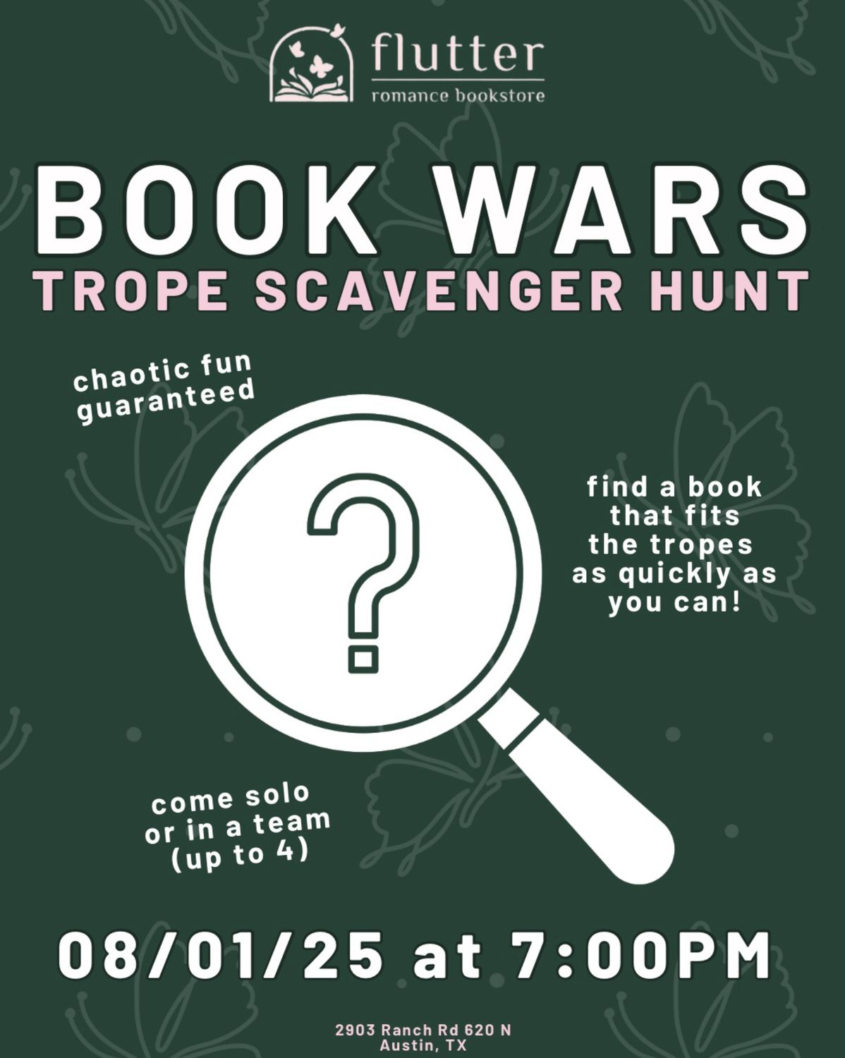 Book Wars – A Night of Romance Trivia &amp; Chaotic Fun! (8-1-25)