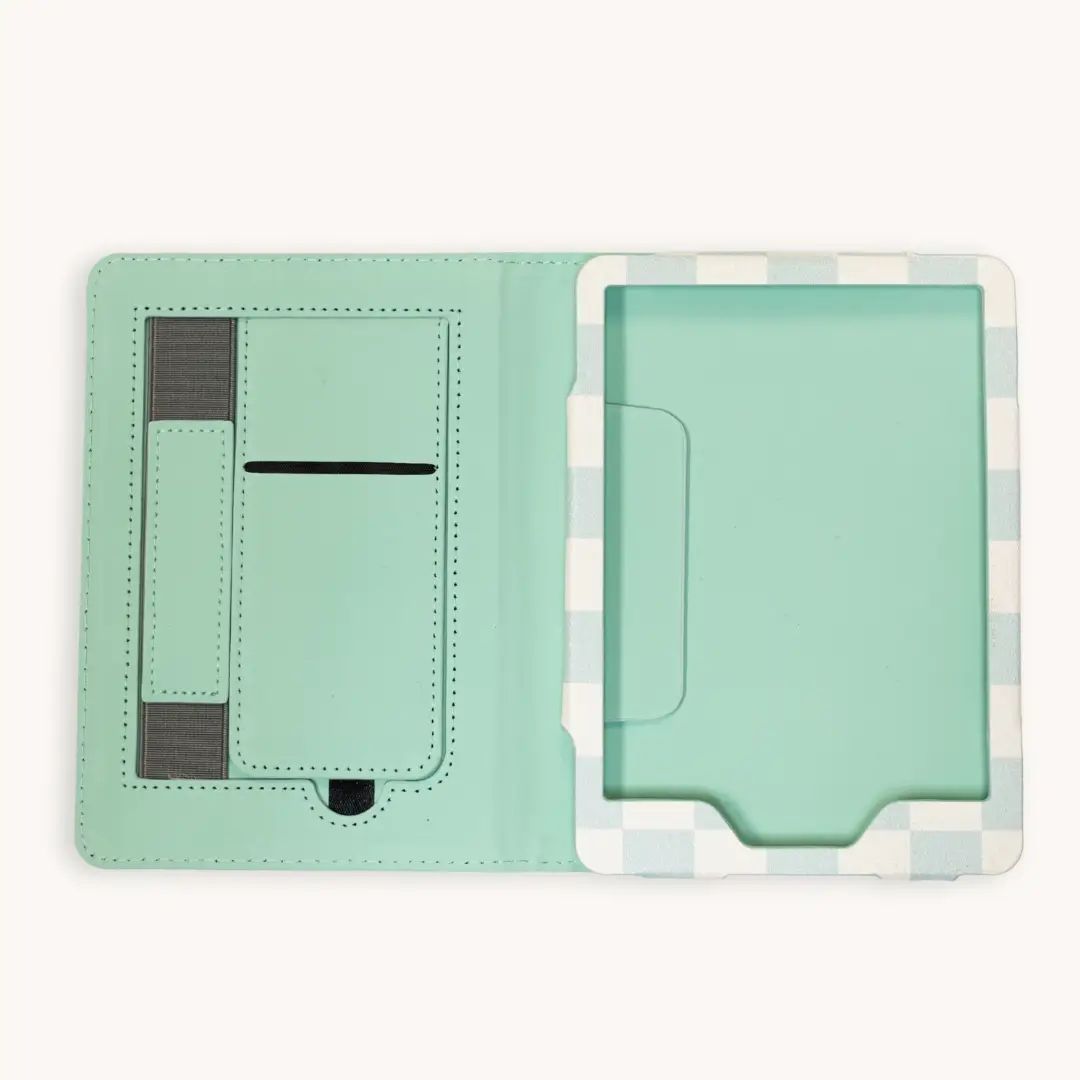 Blue Checker Kindle Case