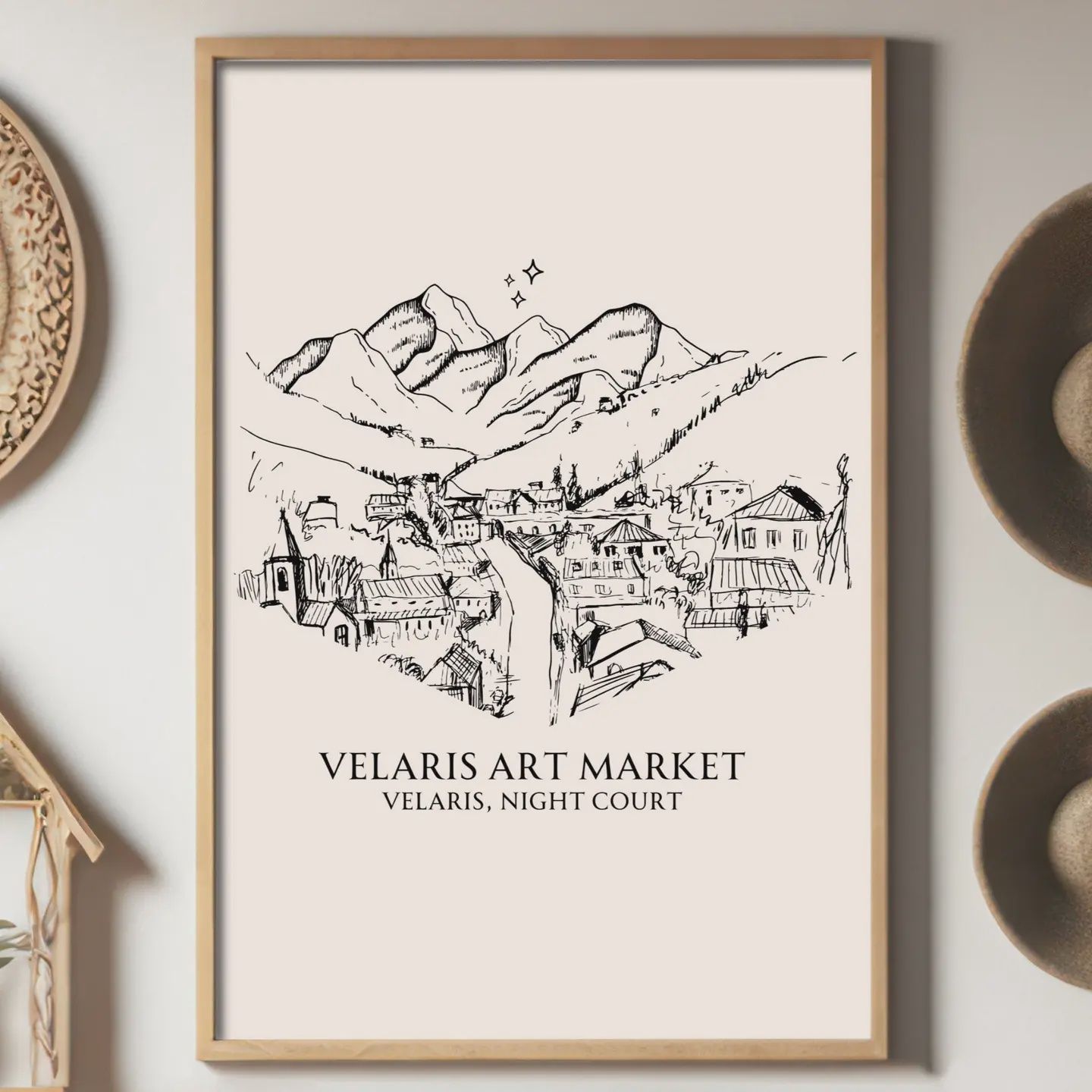 ACOTAR - Velaris Art Market Giclee Print - Bookish Wall Art