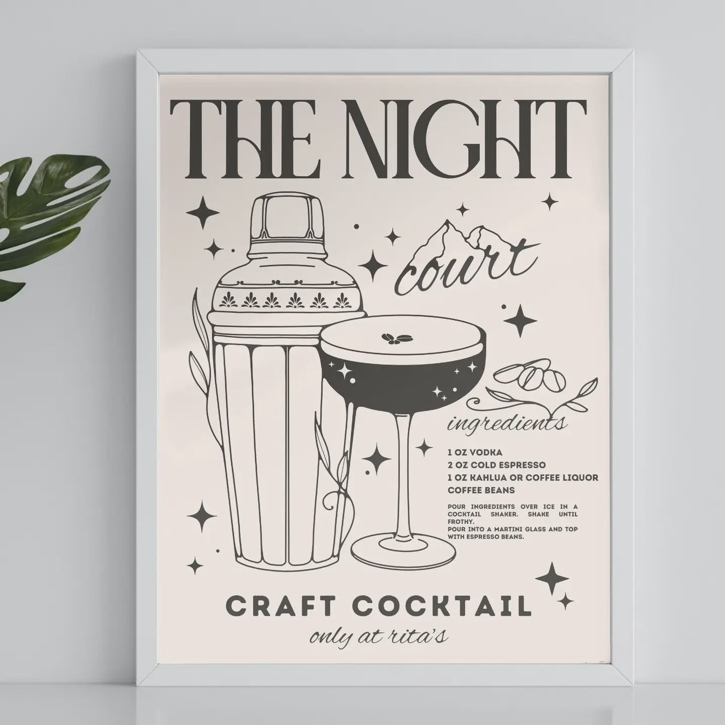 ACOTAR Night Court Cocktail Giclee Print - Bookish Wall Art
