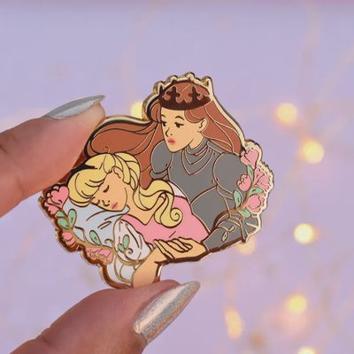 Sapphic Sleeping Beauty Enamel Pin