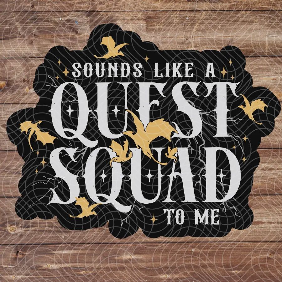 3&quot; Sounds Like A Quest Squad Fantasy Book FW Vinyl Sticker