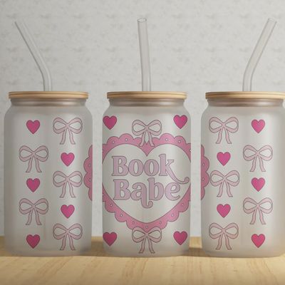 Frosted Can Glass, Book Babe