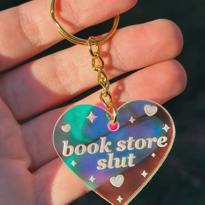 Book Store Slut Iridescent Acrylic Keychain