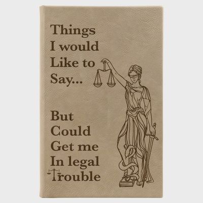 Things I would Like to Say But...  Leather Journal