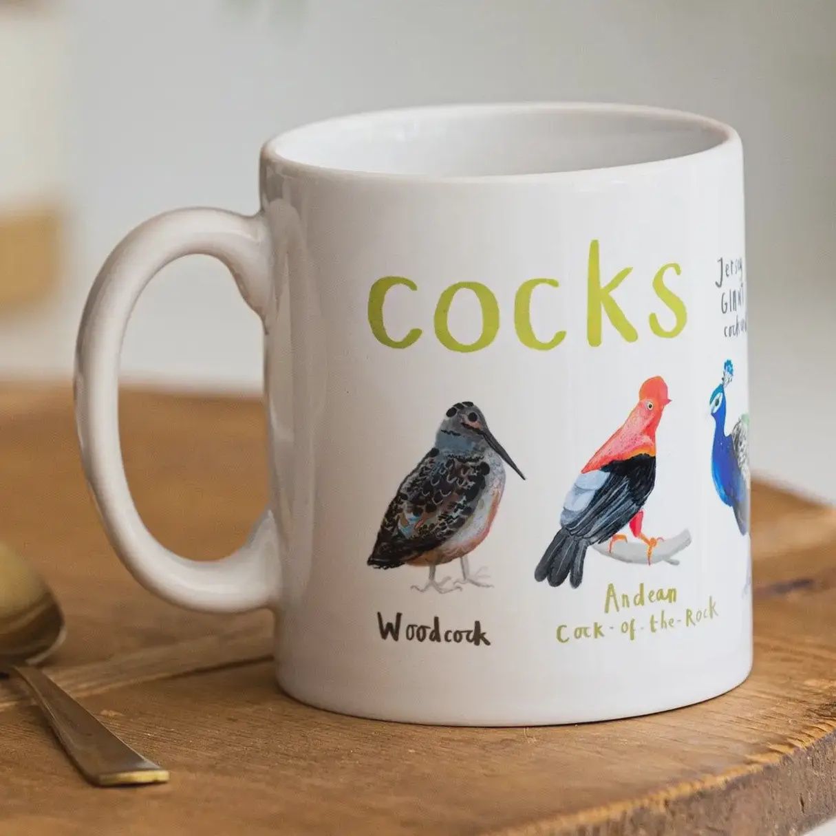 Cocks Bird Pun Fowl Language Rooster Coffee or Tea Mug