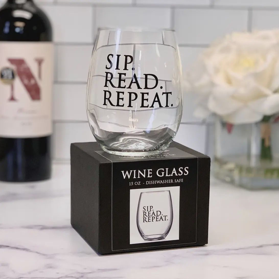 Sip Read Repeat 13oz Glass Tea or Coffee Mug