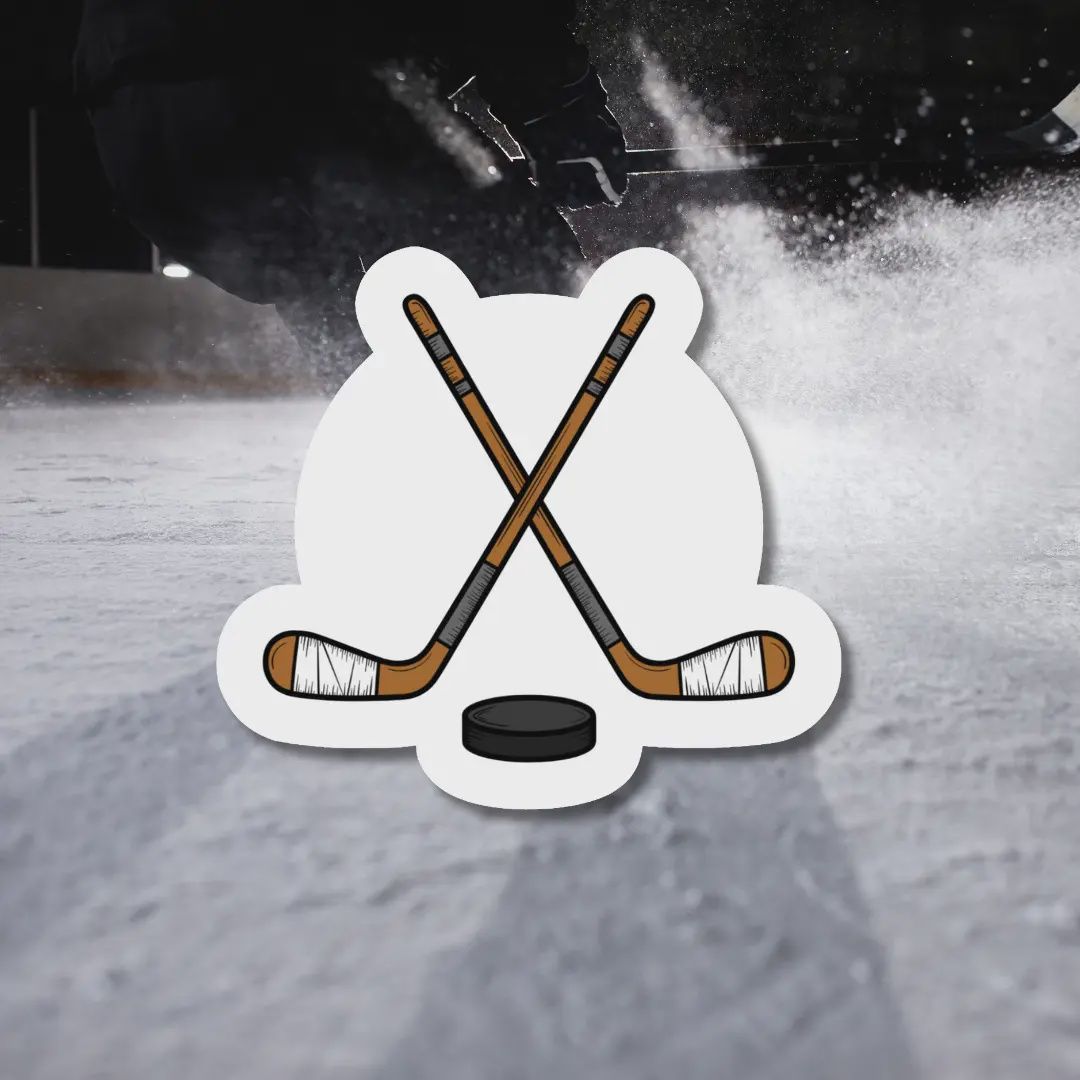 Hockey Stick Vinyl Sticker