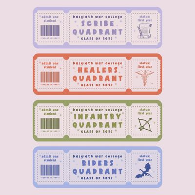 Fourth Wing Quadrants - Bookmarks