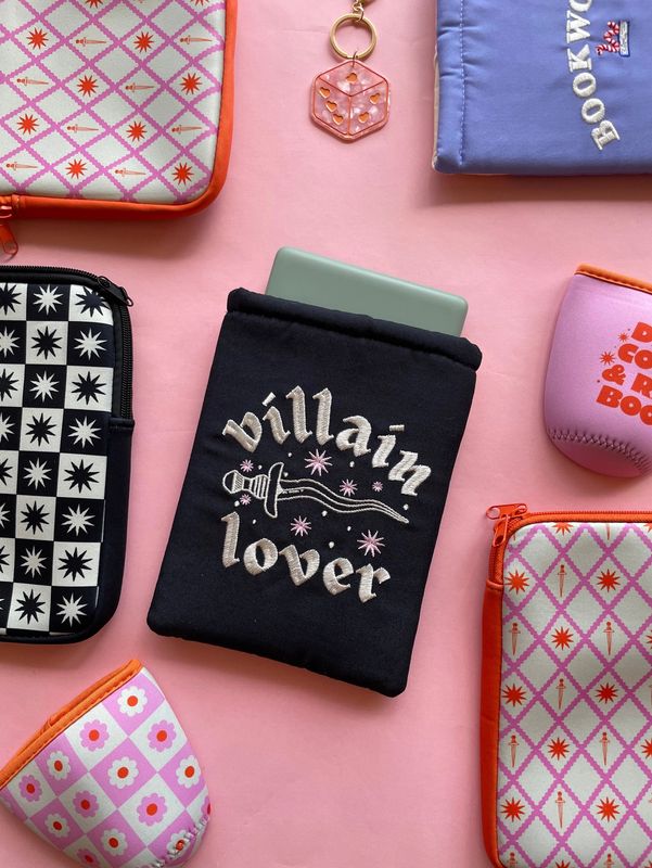 Villain Lover Embroidered Book Sleeve &amp; Kindle Sleeve