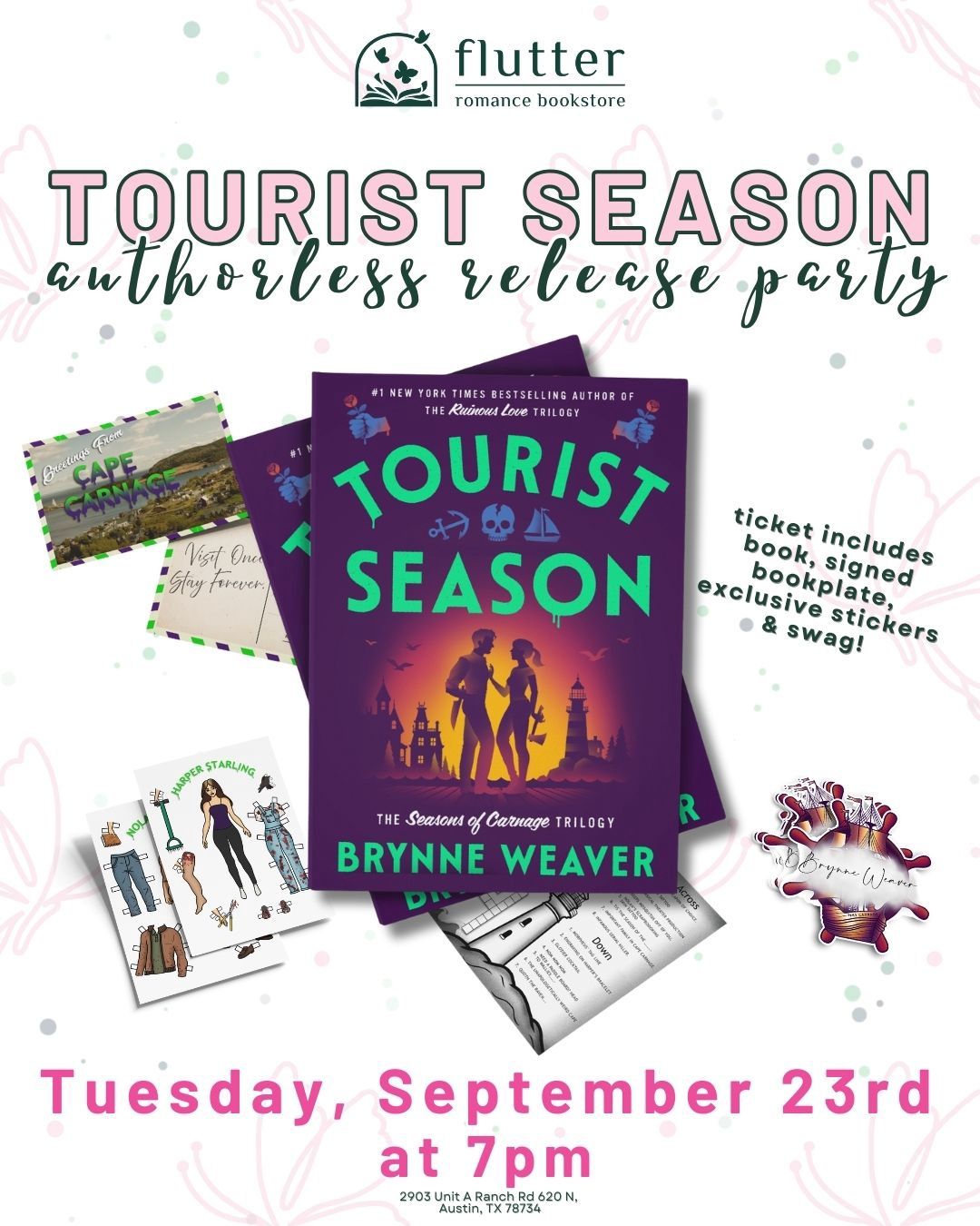 Launch Party: TOURIST SEASON by Brynne Weaver (09.23.25)