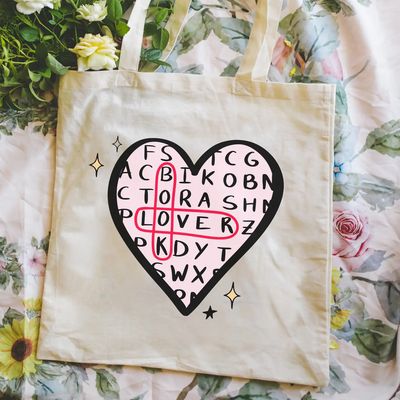 Tote Bag for Bookstore | Reader Gift Shop | Book Lover Heart