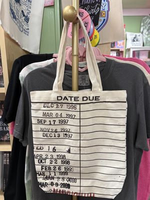 Library Card Canvas Bag