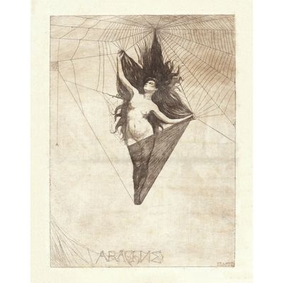 Vintage spider woman art | Arachne | Greek mythology