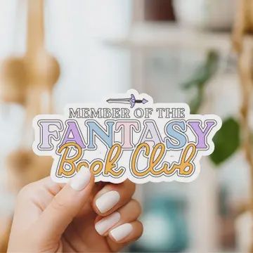 Fantasy Book Club Member Sticker
