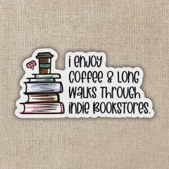 Long Walks In Indie Bookstores Sticker
