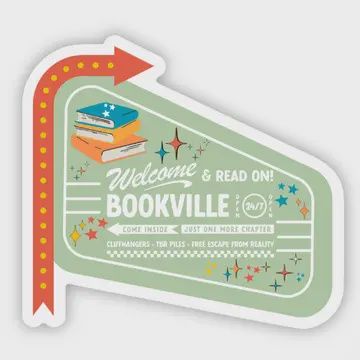 Welcome To Bookville Sticker –Wander Through Books