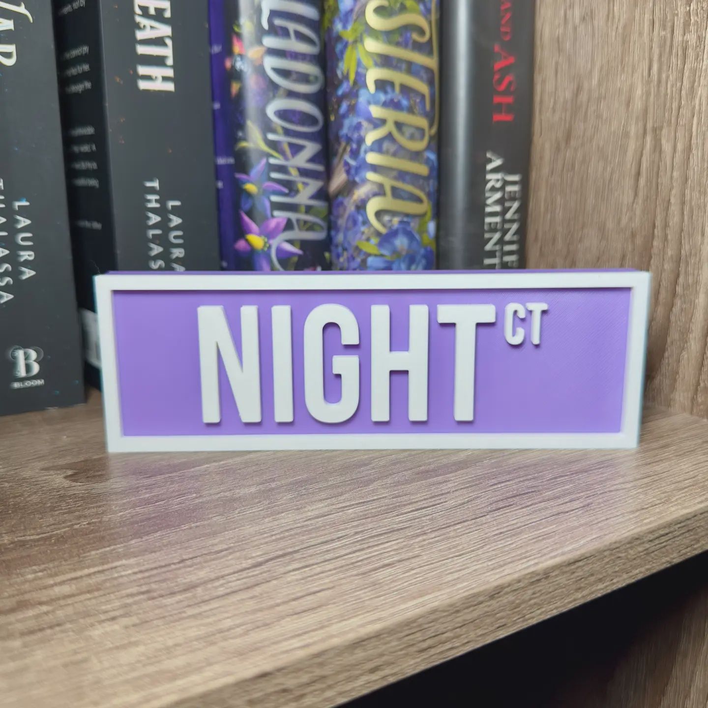 Night Court Street Sign | Bookshelf Decor