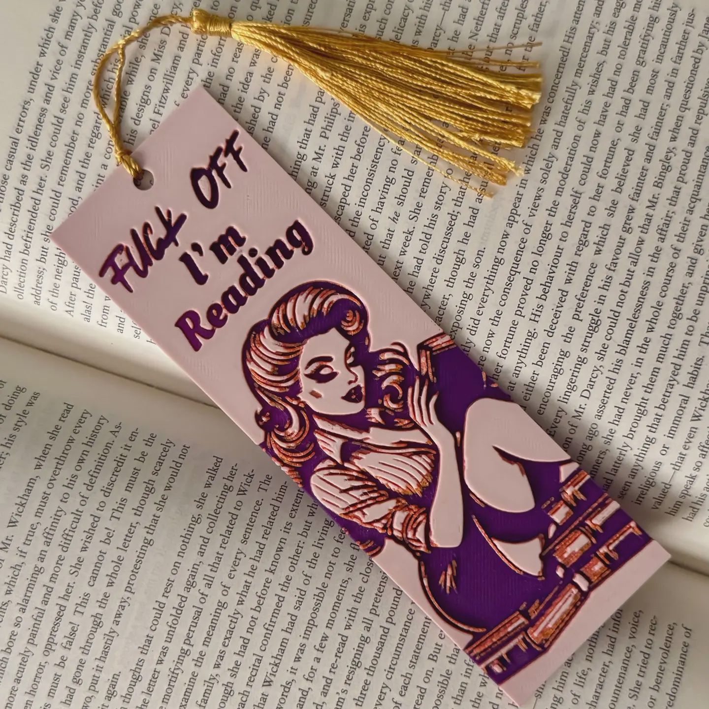 Fuck Off I&#39;m Reading 3D Bookmark