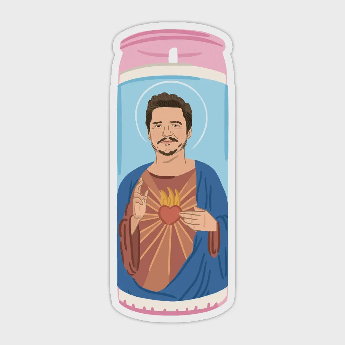 Pedro Candle Vinyl Sticker - Pedro Pascal Inspired