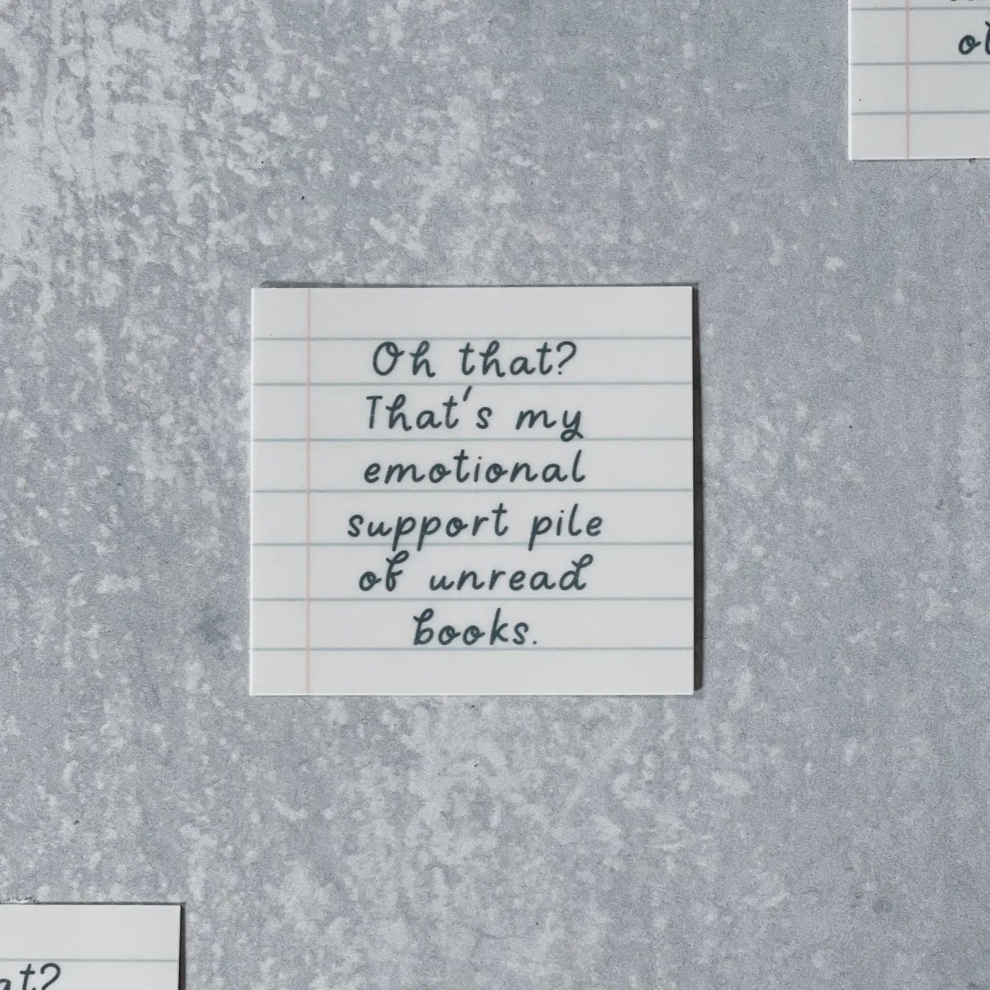Emotional Support Pile Of Unread Books Sticker