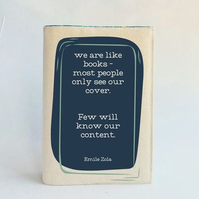 Reusable Adjustable Fabric Book Cover - we are like books
