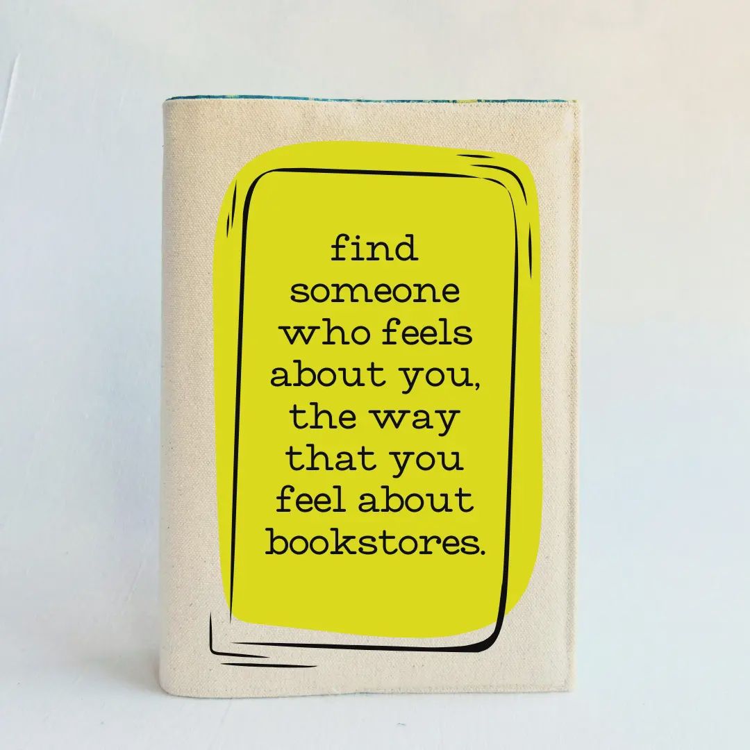 Reusable Adjustable Fabric Book Cover- All Bookstore Feels