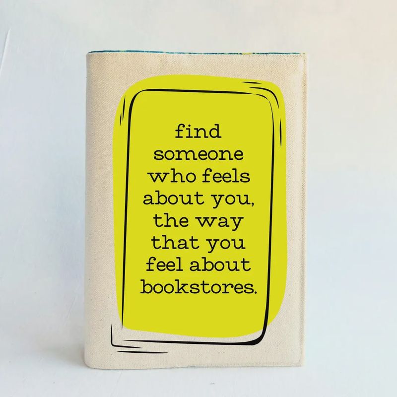 Reusable Adjustable Fabric Book Cover- All Bookstore Feels
