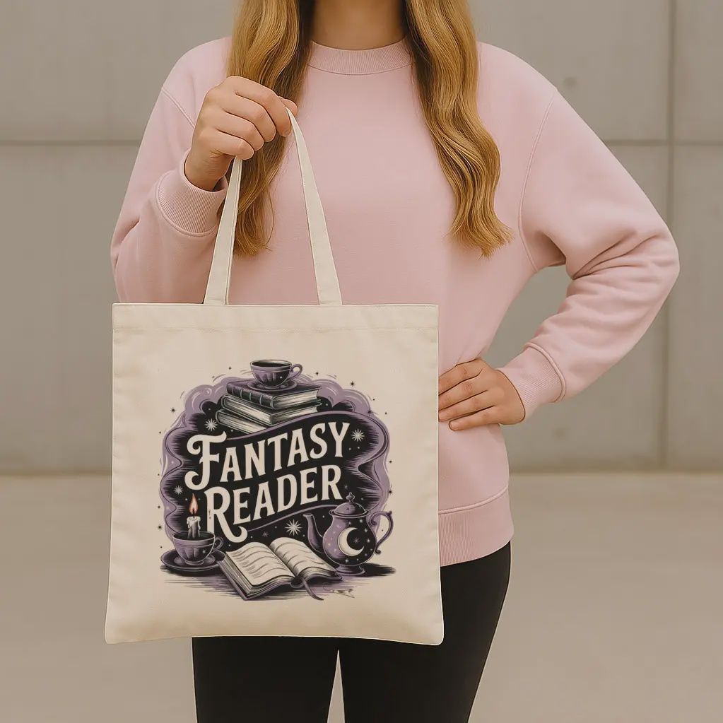Fantasy Reader Canvas Tote Bag