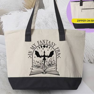 In My Fantasy Era -  Reading Books D &amp; D Gaming Canvas Tote