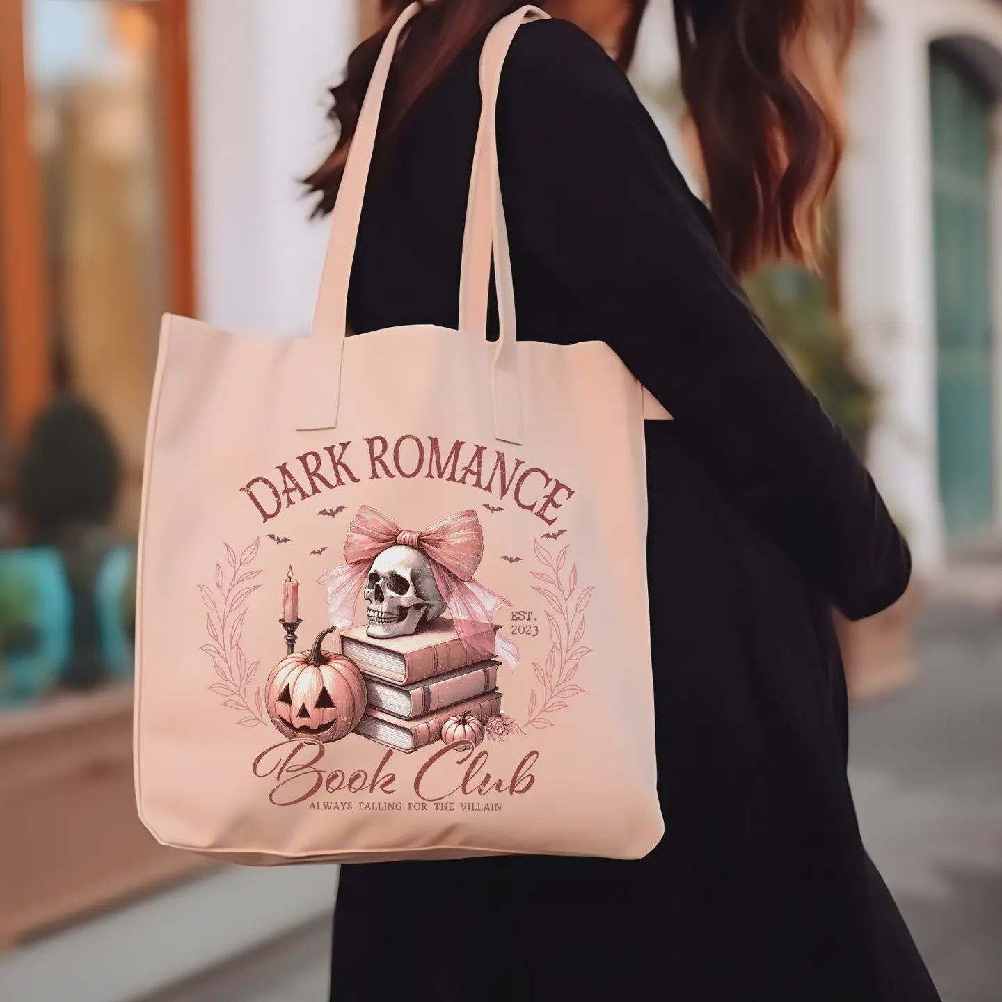 DARK ROMANCE villain bookish canvas heavy duty tote bag
