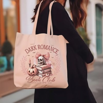DARK ROMANCE villain bookish canvas heavy duty tote bag