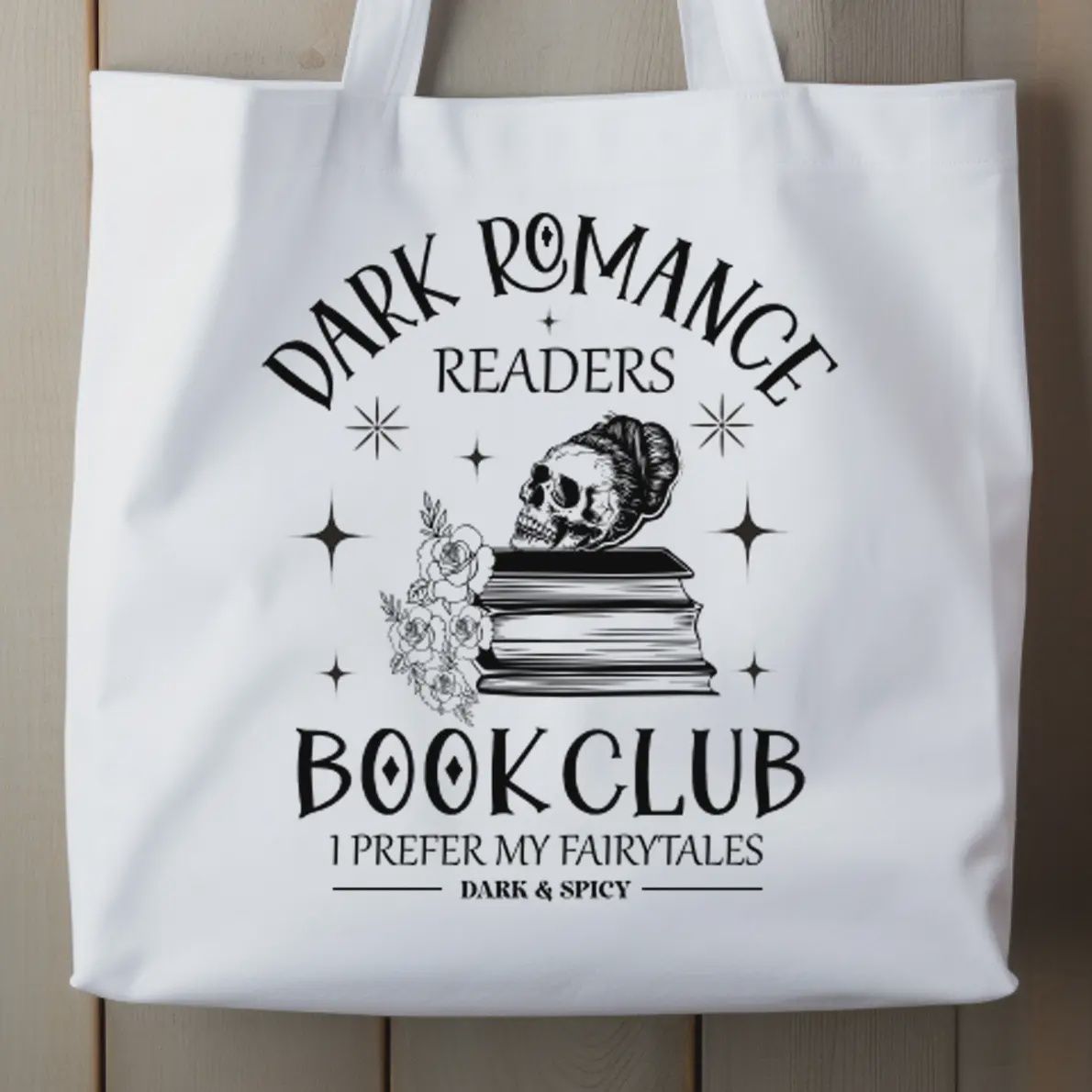 DARK ROMANCE READER  * THICK* 100% cotton canvas  tote bag