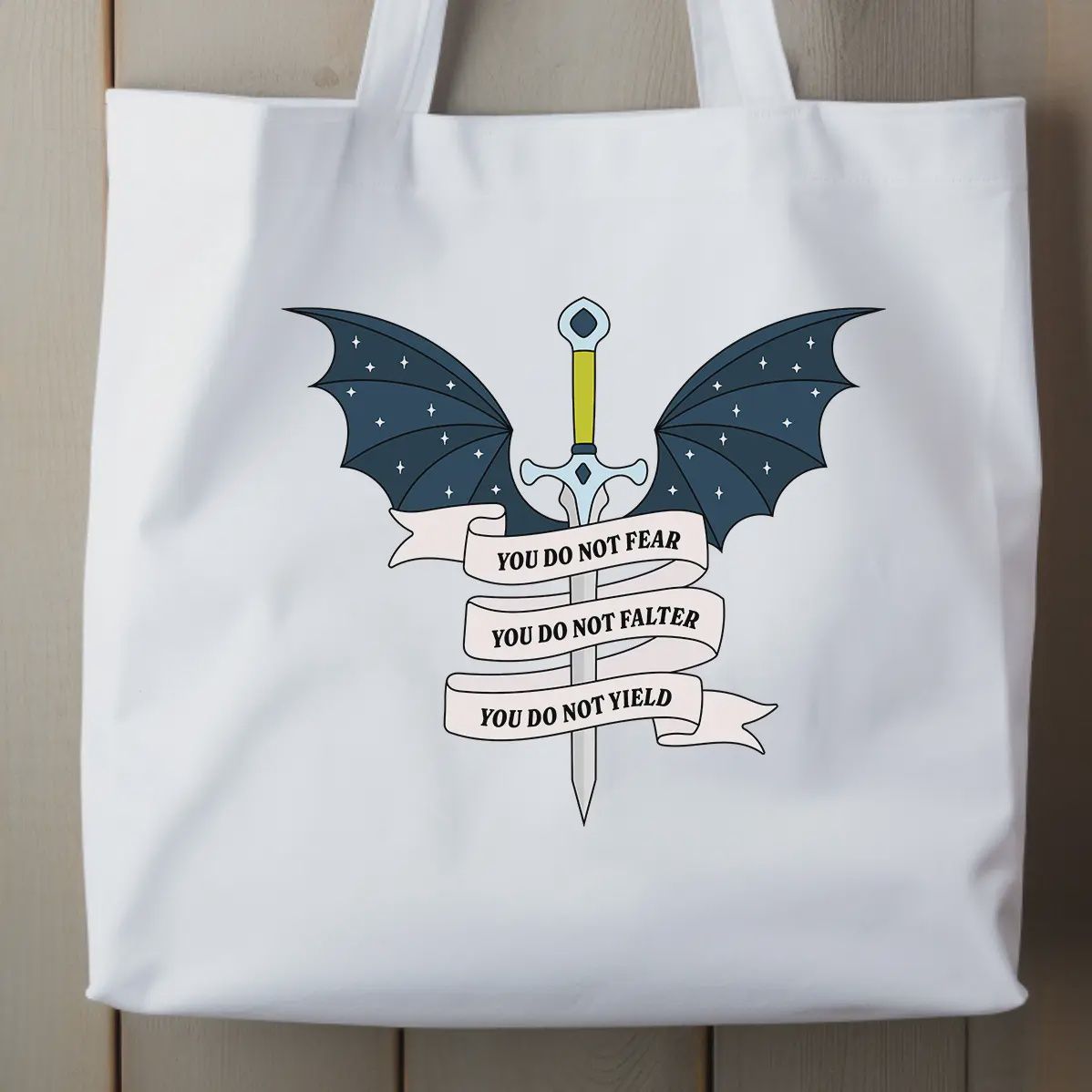YOU DO NOT YIELD - TOG **THICK** canvas book tote bag