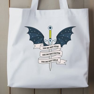 YOU DO NOT YIELD - TOG **THICK** canvas book tote bag