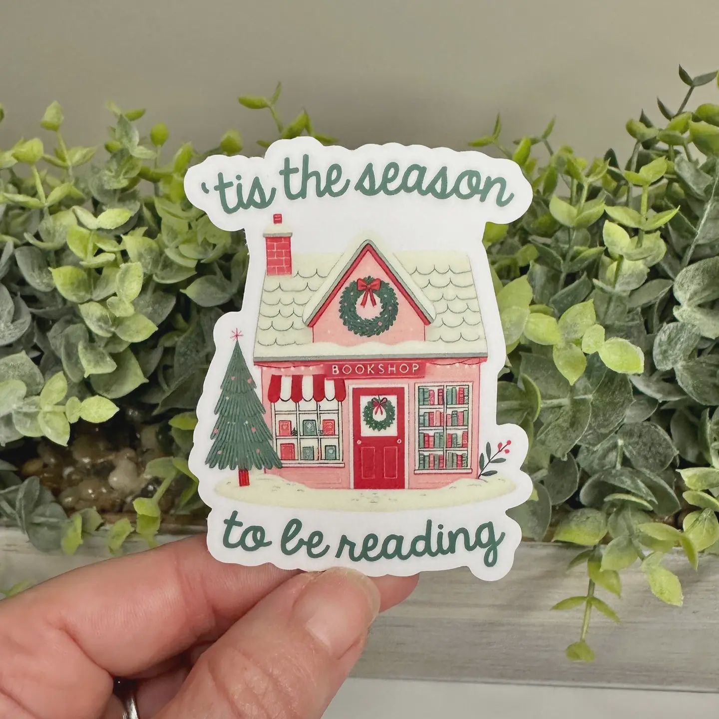 Tis the Season to Be Reading Sticker